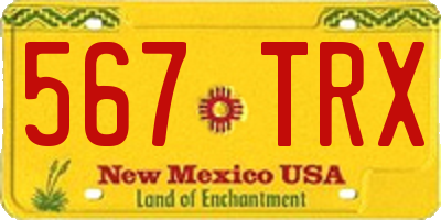 NM license plate 567TRX