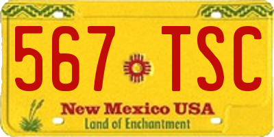 NM license plate 567TSC