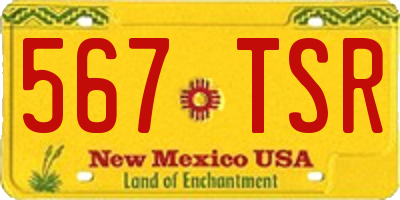 NM license plate 567TSR