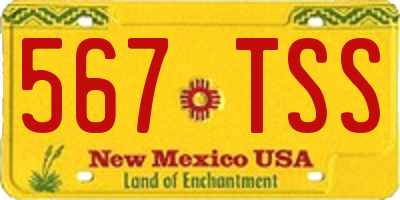 NM license plate 567TSS
