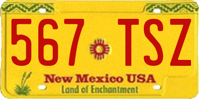 NM license plate 567TSZ