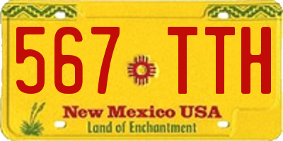 NM license plate 567TTH