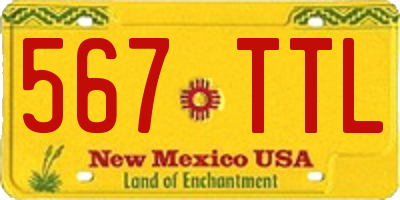 NM license plate 567TTL