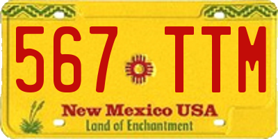 NM license plate 567TTM