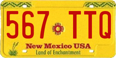 NM license plate 567TTQ