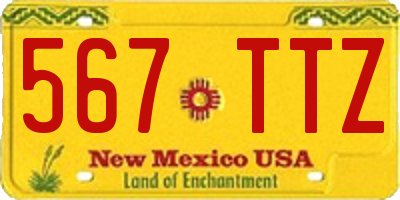 NM license plate 567TTZ