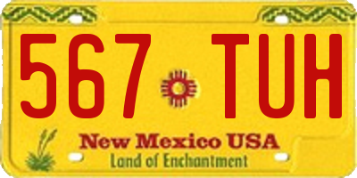 NM license plate 567TUH