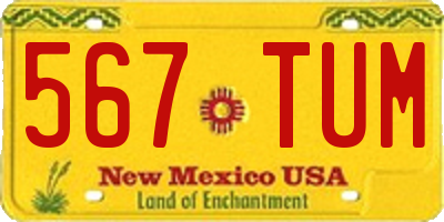 NM license plate 567TUM