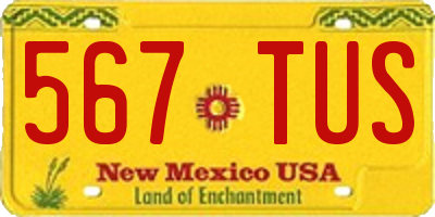 NM license plate 567TUS