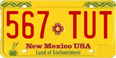 NM license plate 567TUT