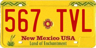 NM license plate 567TVL