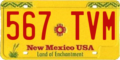 NM license plate 567TVM