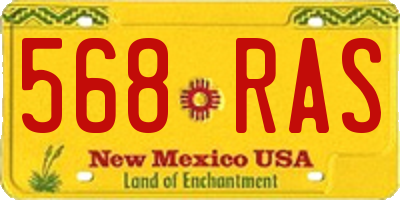 NM license plate 568RAS