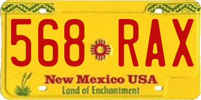 NM license plate 568RAX