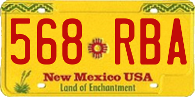NM license plate 568RBA