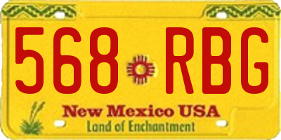 NM license plate 568RBG