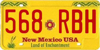 NM license plate 568RBH