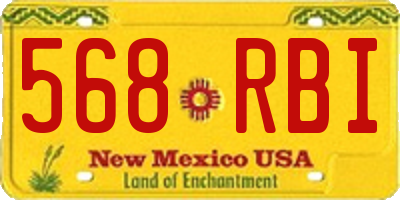 NM license plate 568RBI