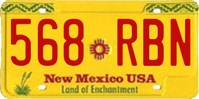 NM license plate 568RBN