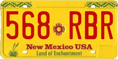 NM license plate 568RBR