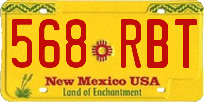 NM license plate 568RBT