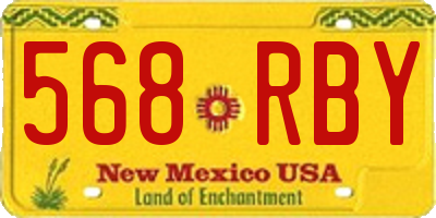 NM license plate 568RBY