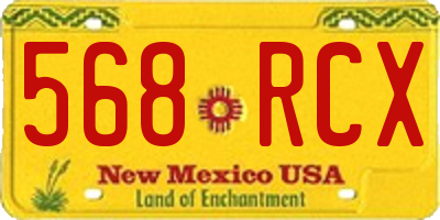 NM license plate 568RCX