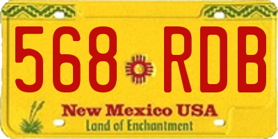 NM license plate 568RDB