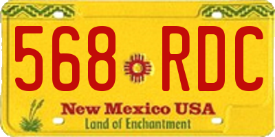 NM license plate 568RDC