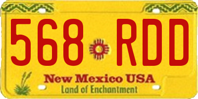 NM license plate 568RDD