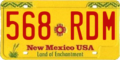 NM license plate 568RDM