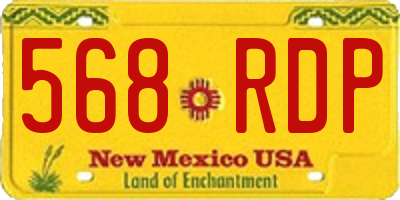 NM license plate 568RDP