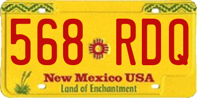 NM license plate 568RDQ