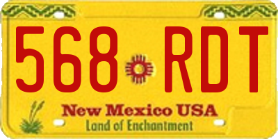 NM license plate 568RDT