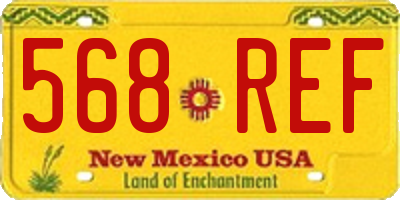 NM license plate 568REF