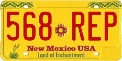 NM license plate 568REP