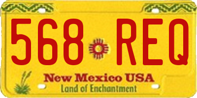 NM license plate 568REQ