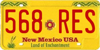 NM license plate 568RES