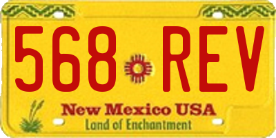 NM license plate 568REV