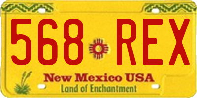 NM license plate 568REX