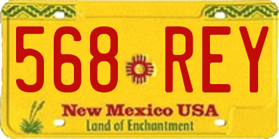 NM license plate 568REY