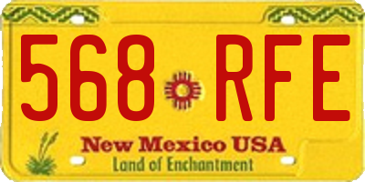 NM license plate 568RFE