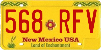 NM license plate 568RFV