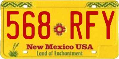 NM license plate 568RFY