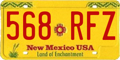 NM license plate 568RFZ