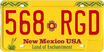 NM license plate 568RGD