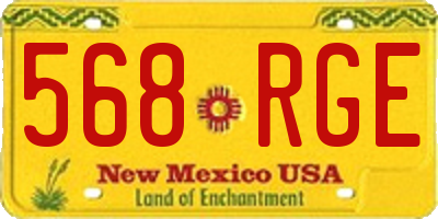 NM license plate 568RGE