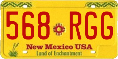 NM license plate 568RGG