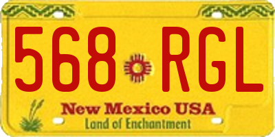 NM license plate 568RGL