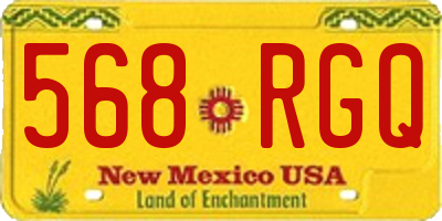 NM license plate 568RGQ